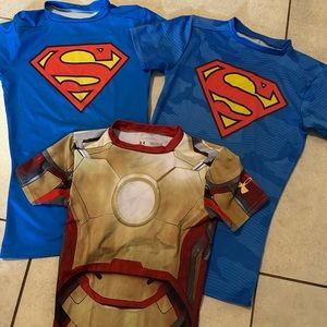 Boys Underarmor Superhero shirts
